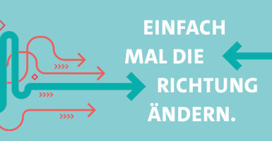 Banner "Einfach mal die Richtung ändern"