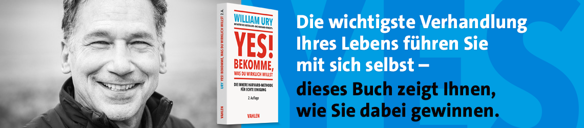 Die wichtigste Verhandlung Ihres Lebens führen Sie mit sich selbst!
